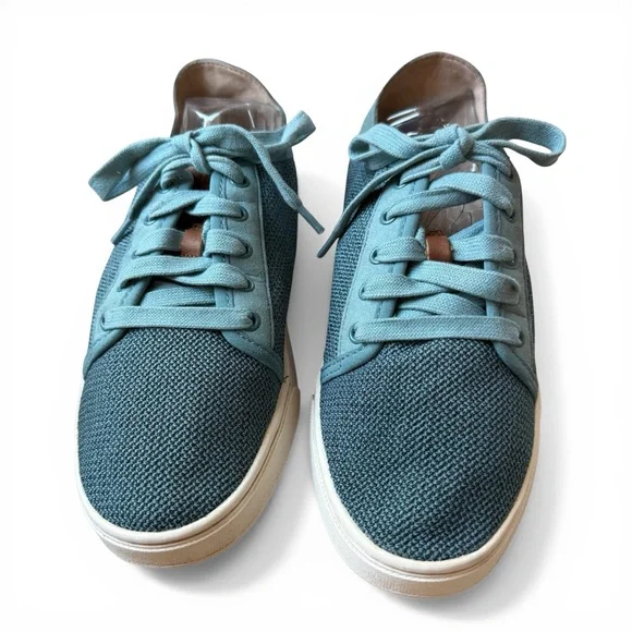 OluKai Pehuea Li Sneakers W9 Teal Blue Lace Up Low Top Comfort Casual - Picture 2 of 9